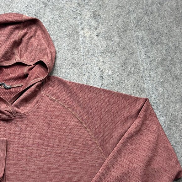 Lululemon Hoodie Women's L Red Lightweight Nylon Performance Pullover Stretch - Picture 3 of 15